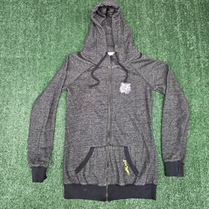 COLOSSEUM ATHLETICS LSU Gray Funnel Neck Full-Zip Hoodie Women Size Large